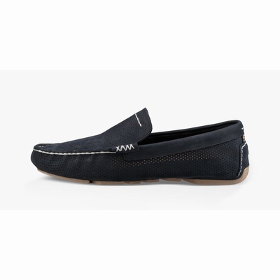 Mocassins UGG Henrick Stripe Perf Driver Homem Azul Marinho | PT-QGKVD